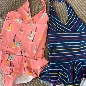 Hanna Andersson set of Girls bathing suits.